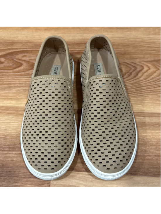 Steve Madden Shoes - Women's Steve Madden Slip-On Sneakers Beige White Size 6